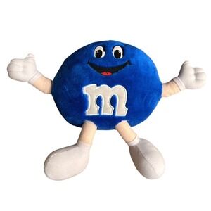 Vintage Y2K M&M'S Blue Large Plush Mary Meyrs Corp Collectible Toy Gift Sentimen